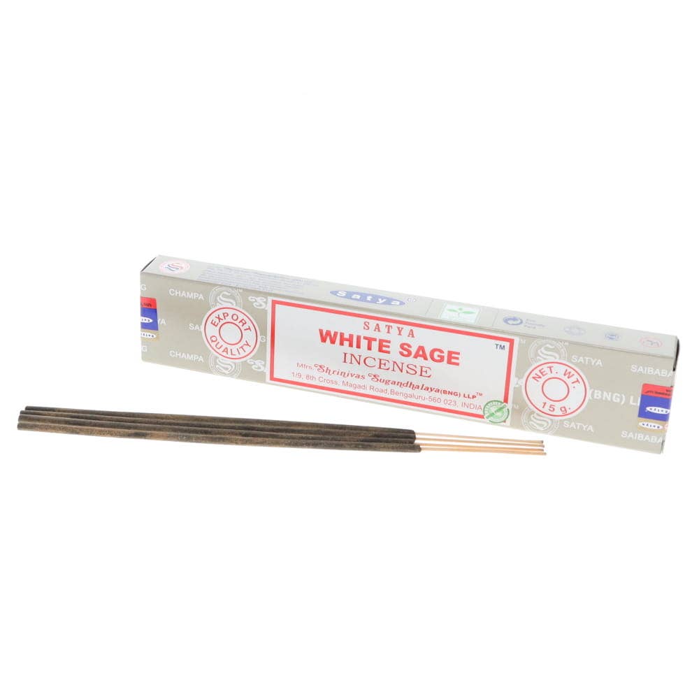 White Sage Incense 15gms Sticks Satya (BNG)